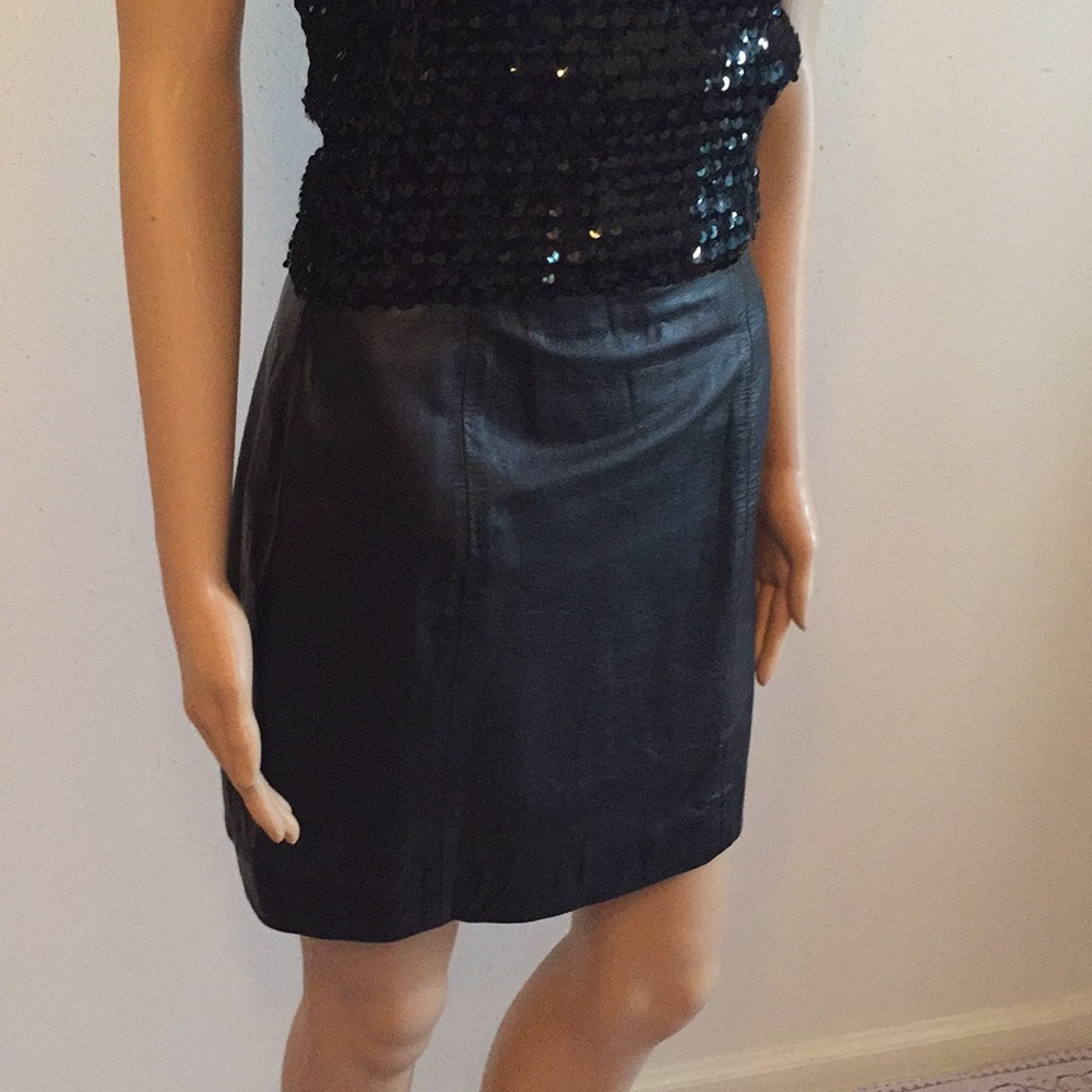 Leather Black skirt